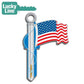 LuckyLine - B101S - Key Shapes - American Flag - Schlage - SC1 - 5 Pack - UHS Hardware