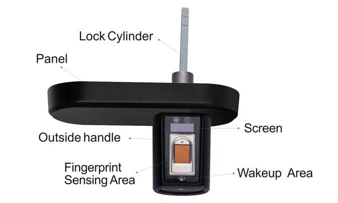 Ai.one Smart Lock – Biometric Fingerprint Lock – w/ Remote – Latch + Bolt – Black (WE.LOCK) - UHS Hardware