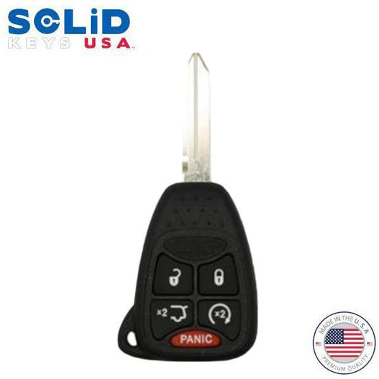 Solid Keys USA - 2004-2017 Chrysler Dodge Jeep / OEM Replacement / 5-Button Remote Head Key w/ Hatch & Remote Start - UHS Hardware