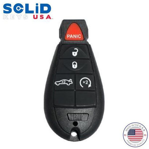 Solid Keys USA - 2008-2017 Dodge Chrysler Jeep / OEM Replacement / 5-Button Fobik Key w/ Remote Start & Trunk - UHS Hardware