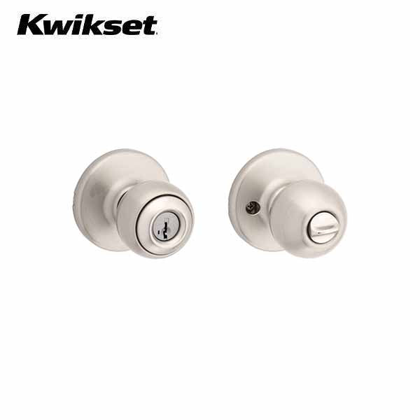 Kwikset - 400 - Polo Knob - Round Rose - 15 - Satin Nickel - Entrance - SC1 Schlage - SmartKey Technology - Grade 3 - UHS Hardware