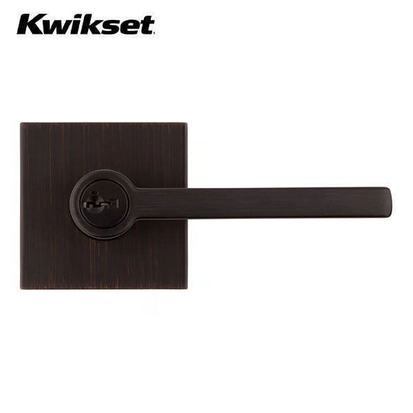 Kwikset - 156 - Halifax Lever - Square Rose - 11P - Venetian Bronze - Entrance - SmartKey Technology - Grade 2 - UHS Hardware