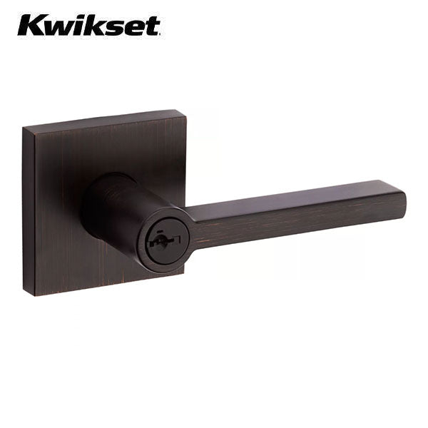 Kwikset - 156 - Halifax Lever - Square Rose - 11P - Venetian Bronze - Entrance - SmartKey Technology - Grade 2 - UHS Hardware