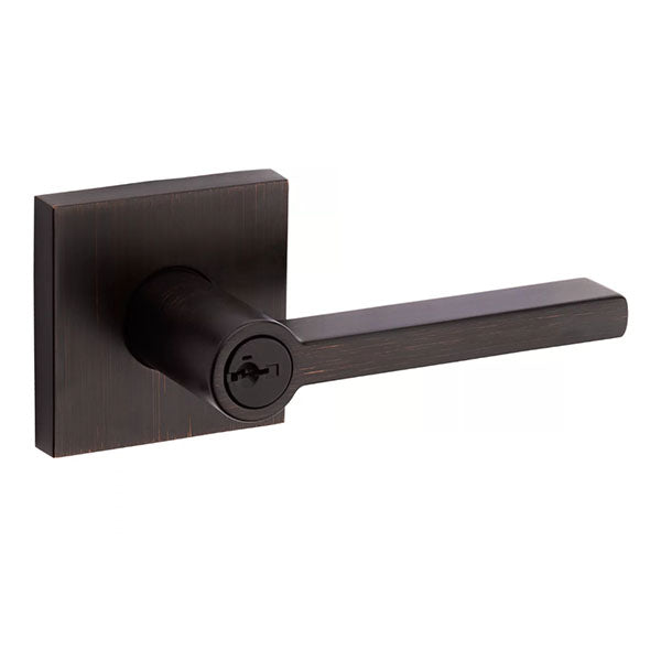 Kwikset - 156 - Halifax Lever - Square Rose - 11P - Venetian Bronze - Entrance - SmartKey Technology - Grade 2 - UHS Hardware