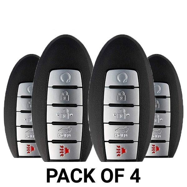 2017-2018 Nissan Rogue / 5-Button Smart Key / PN: 285E3-6FL7B / S180144110 / KR5S180144106 (Pack of 4)