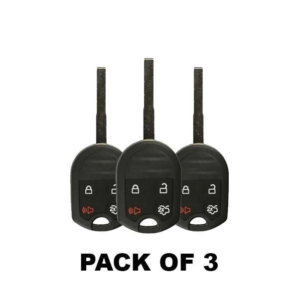 3 x 2015-2019 Ford / 4-Button HS Remote Head Key / CWTWB1U793 / (Bundle of 3)