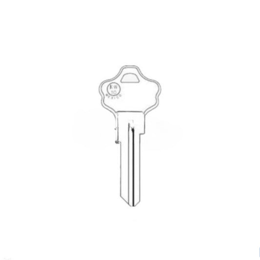 KW10 NP Key Blank - Nickel Plated (JMA-KWI-2DE-NP)