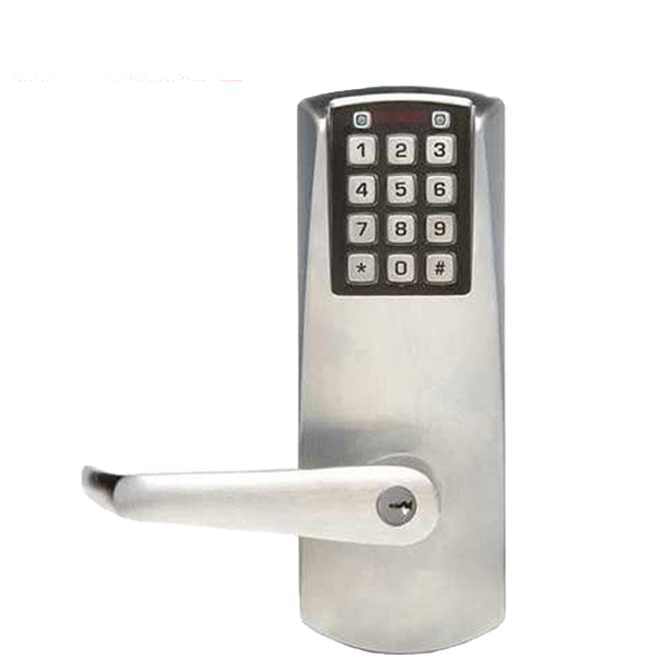 PowerPlex - P2051XS - Electronic Self Powered Pushbutton Lever Lock - Privacy - Schlage "C" - 2¾" Backset - Satin Chrome - Grade 1 - UHS Hardware