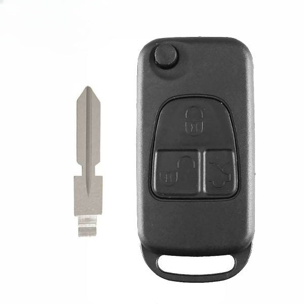 1997-2001 Mercedes SL / 3-Button Flip Key / HU39 / PCF7935 44 Chip for KR55 Key Maker  (AFTERMARKET)